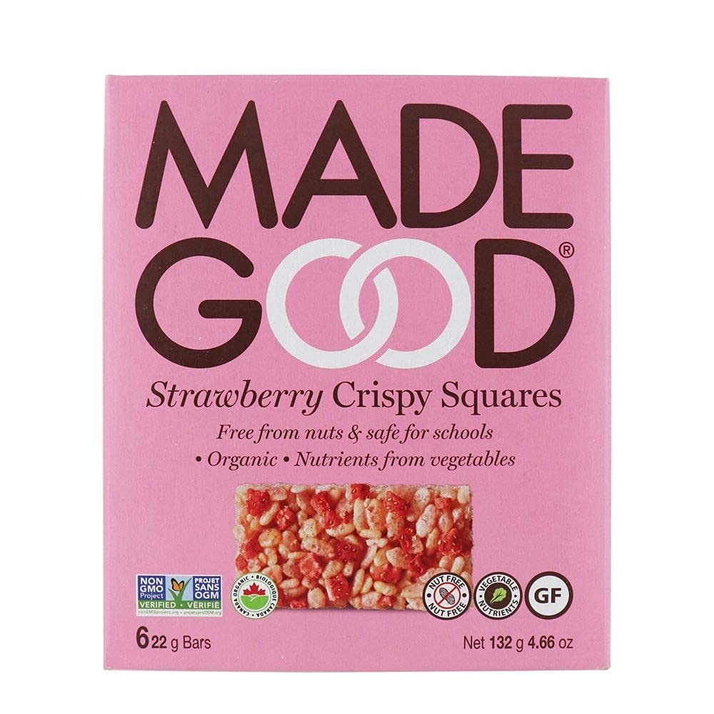 Madegood Organic Strawberry Crispy Squares, 4.68 Oz