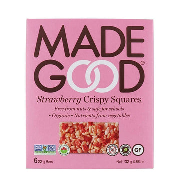 Madegood Organic Strawberry Crispy Squares, 4.68 Oz