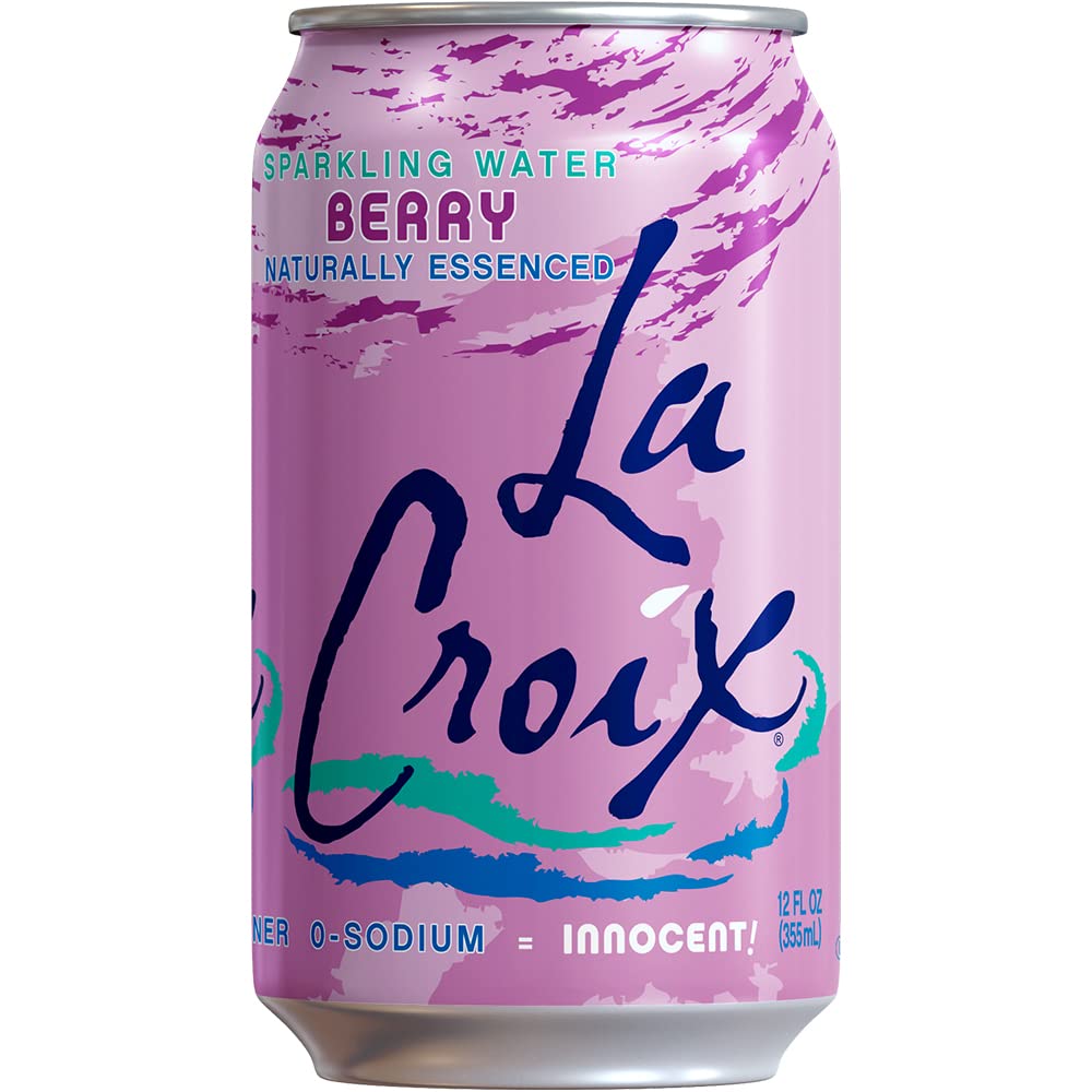 LaCroix Sparkling Water, Berry Flavor, 12 Fl Oz, Pack of 8, Refreshing Carbonated Beverage, Zero Calories, Naturally Flavored