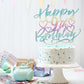 Yetxel Cake Topper for Kids - Happy 9th Birthday, Color Flash, Paper Material