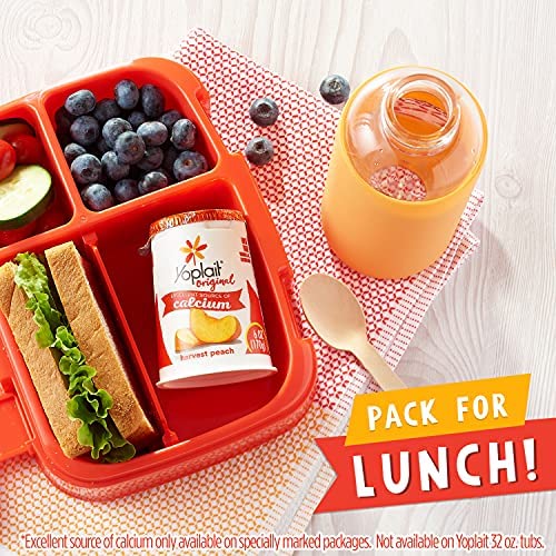 Yoplait Original Low Fat Harvest Peach Yogurt Cup, Made with Real Fruit, 6 oz