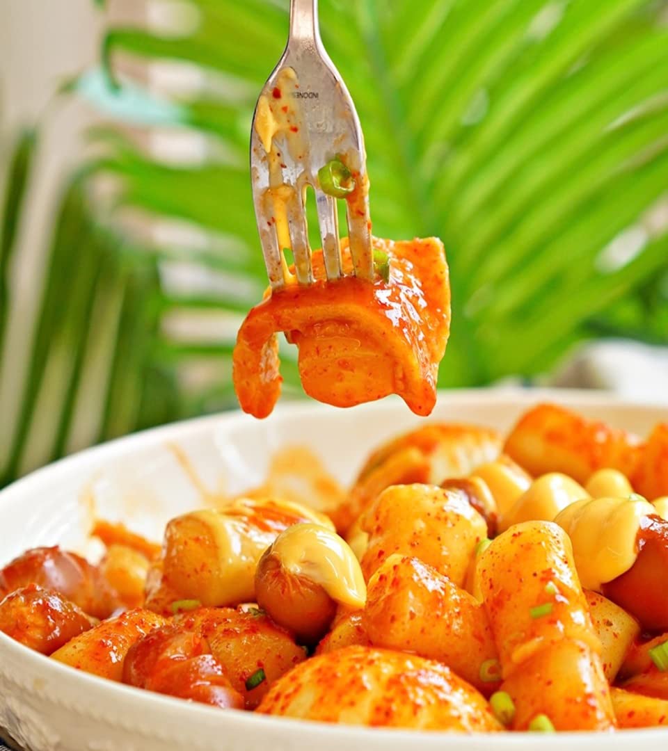 Korean Rice Cake Tteokbokki Stick - 1 Pack (3 Individual Package X 1 Pack) Vegan, Non-GMO, Gluten Free, Tteok Rice Cakes Food Pa
