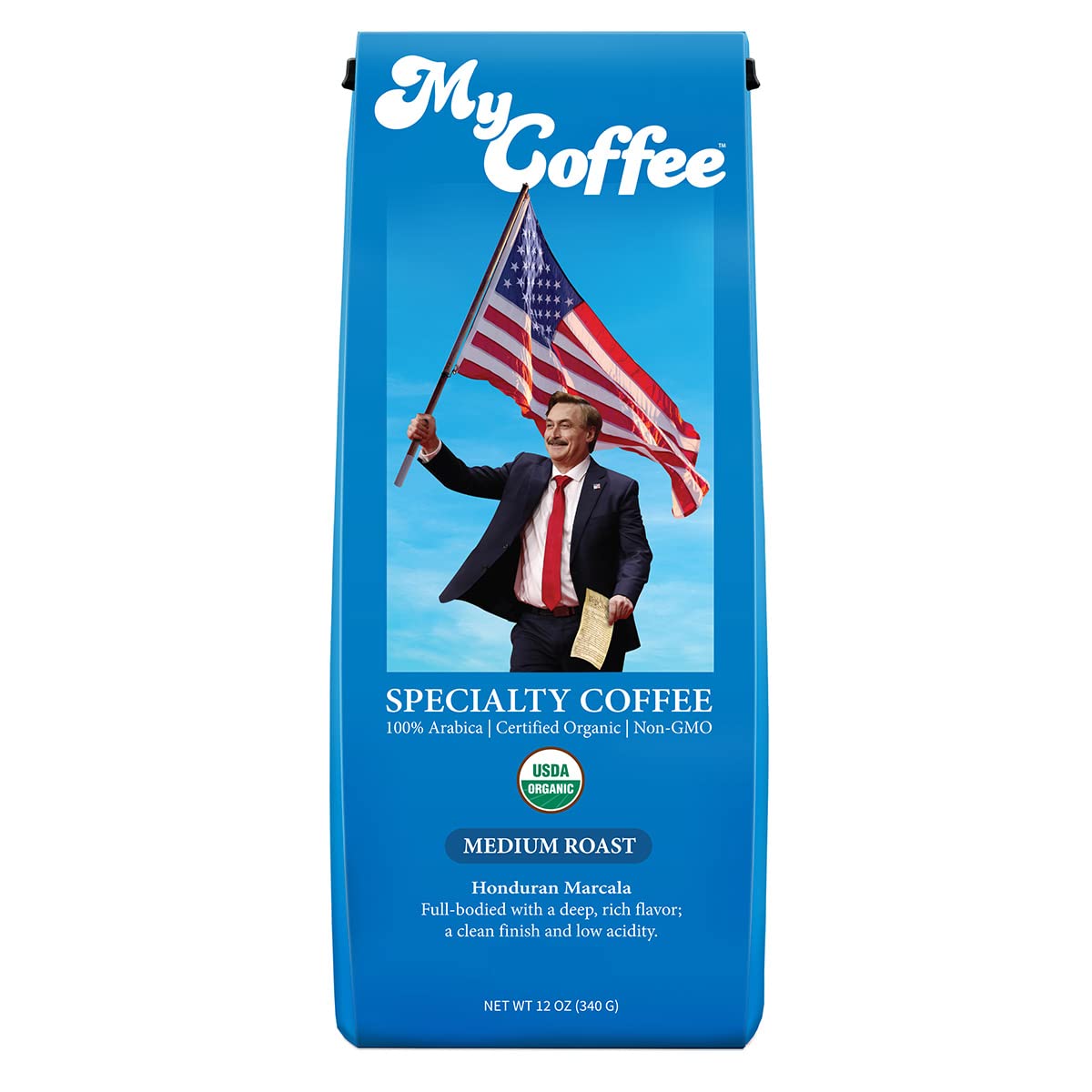 MyCoffee Whole Bean Coffee - Organic Specialty Grade 100% Arabica, Medium Roast, 12oz Bag
