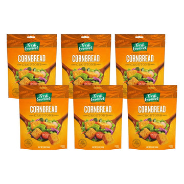 Fresh Gourmet Premium Croutons, Sweet Butter Cornbread, 5 Ounce (Pack Of 6)