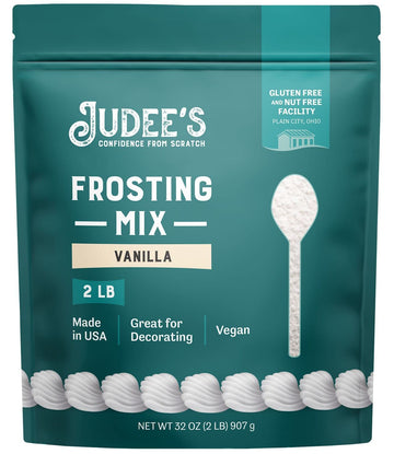 Judee'S Vanilla Frosting Mix 2 Lb - Great For Decorating Cookies And Cakes - Non-Dairy Alternative - Made In Usa - Vegan And Non