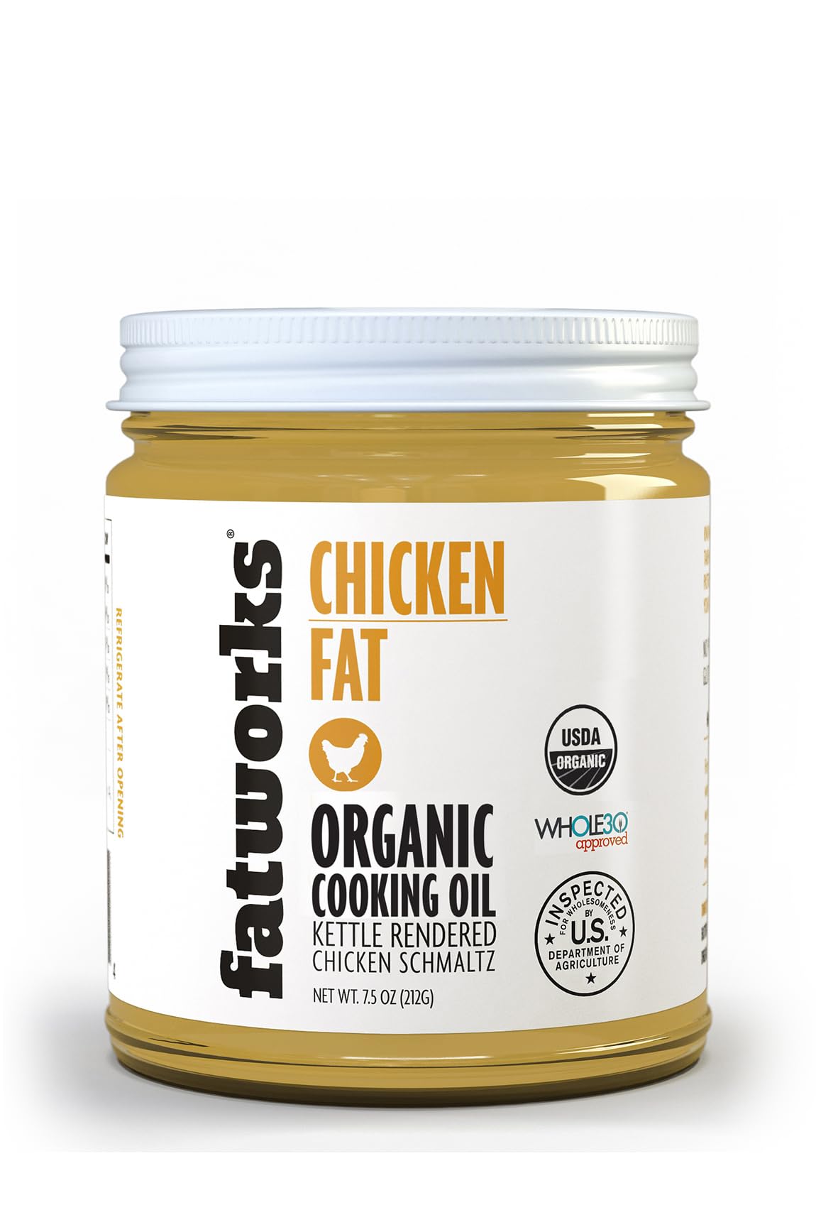 Fatworks, Premium Usda Organic Chicken Fat, Ultimate Cooking Oil For Gourmet Frying And Baking. Hormone, Antibiotic Free, Whole3