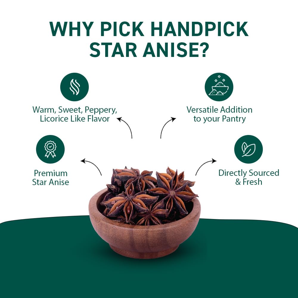 Spice Train Star Anise Whole (100G35Oz) Gluten Free, 100% Raw Whole Chinese Pods, Premium Quality, Direct From Source, Packed In