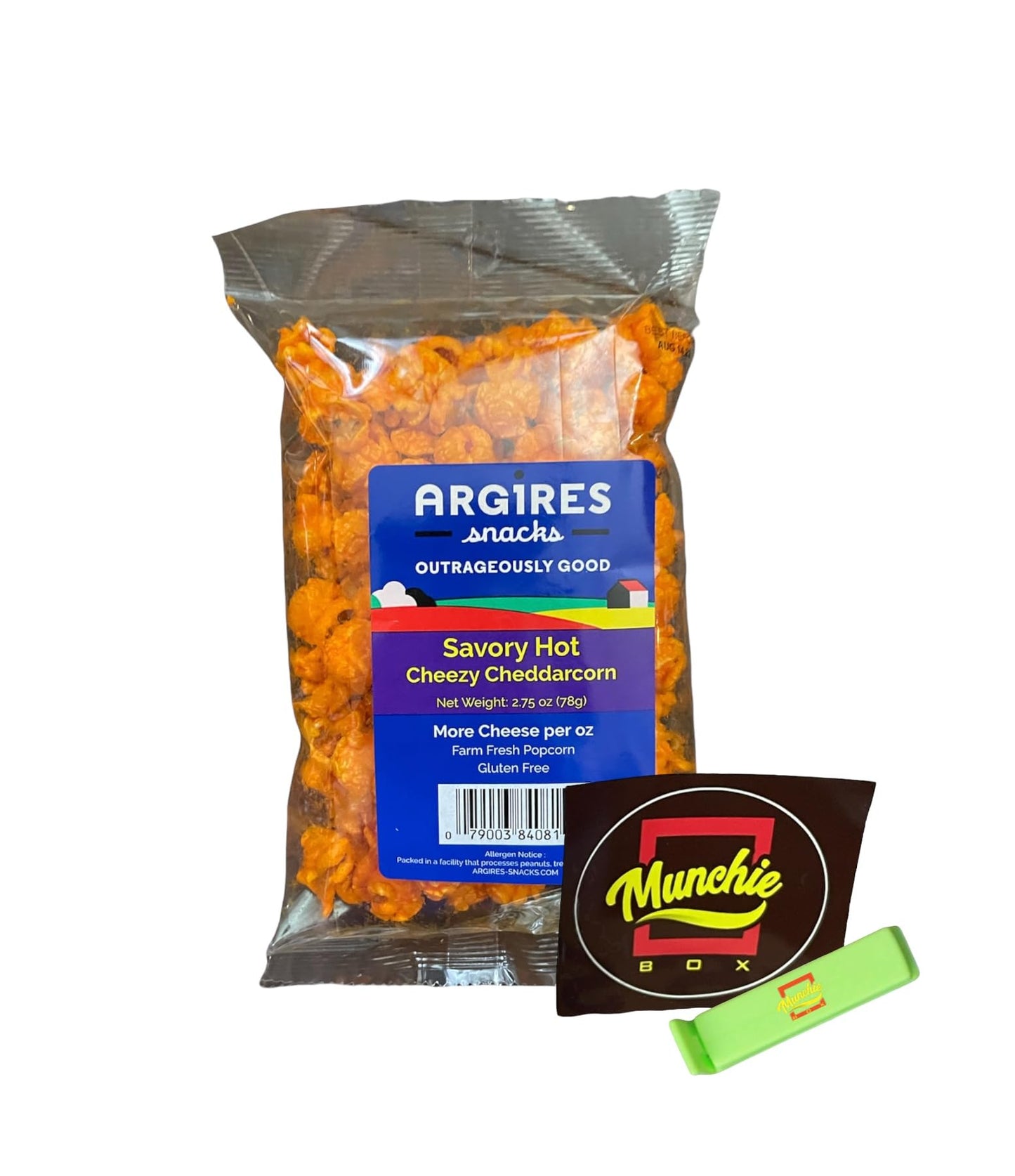 Argires Chicago 2.75 Pack Savory Hot Cheezy Cheddarcorn Popcorn 3 Oz Bags - Chicago Snack House