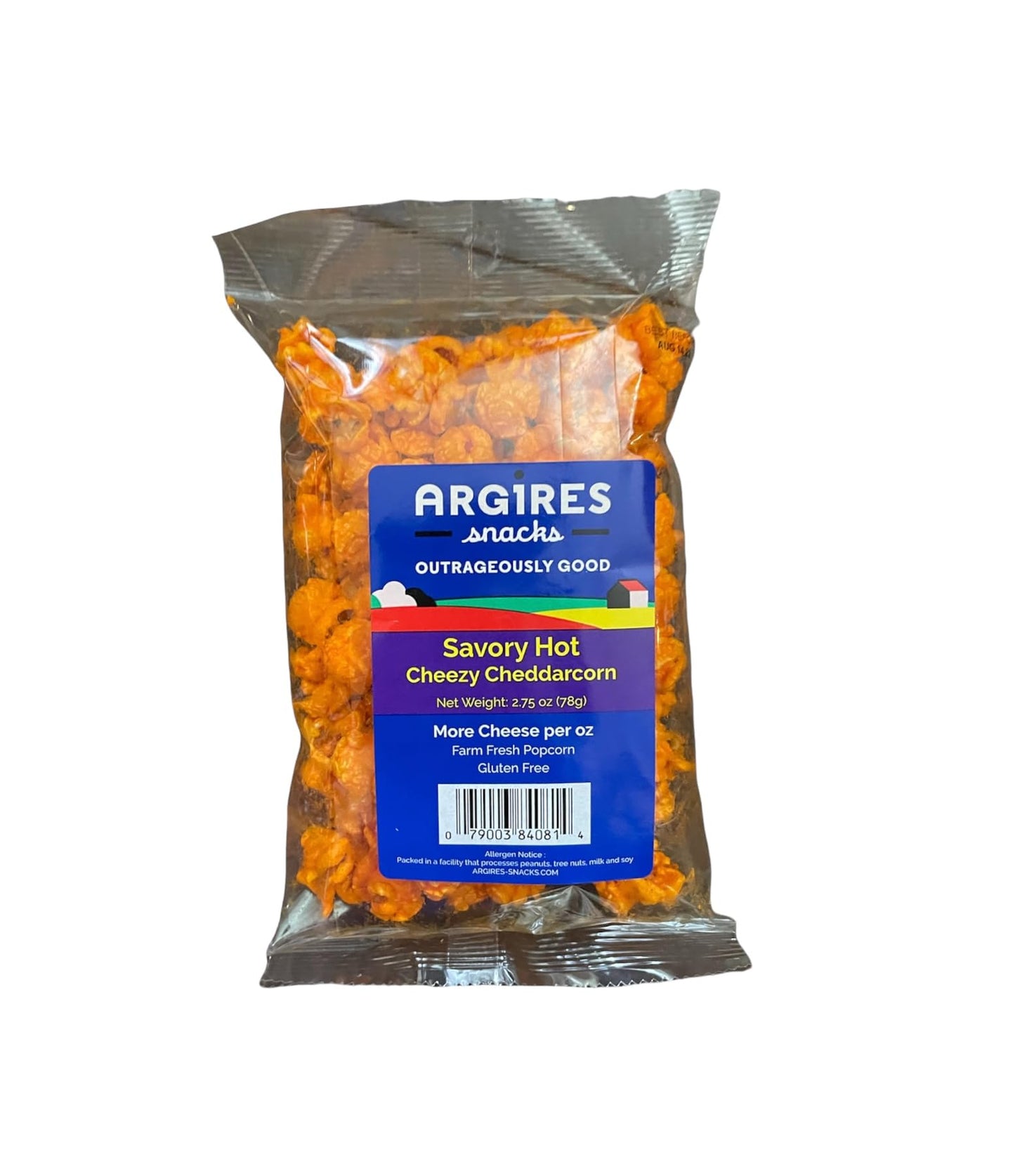 Argires Chicago 2.75 Pack Savory Hot Cheezy Cheddarcorn Popcorn 3 Oz Bags - Chicago Snack House