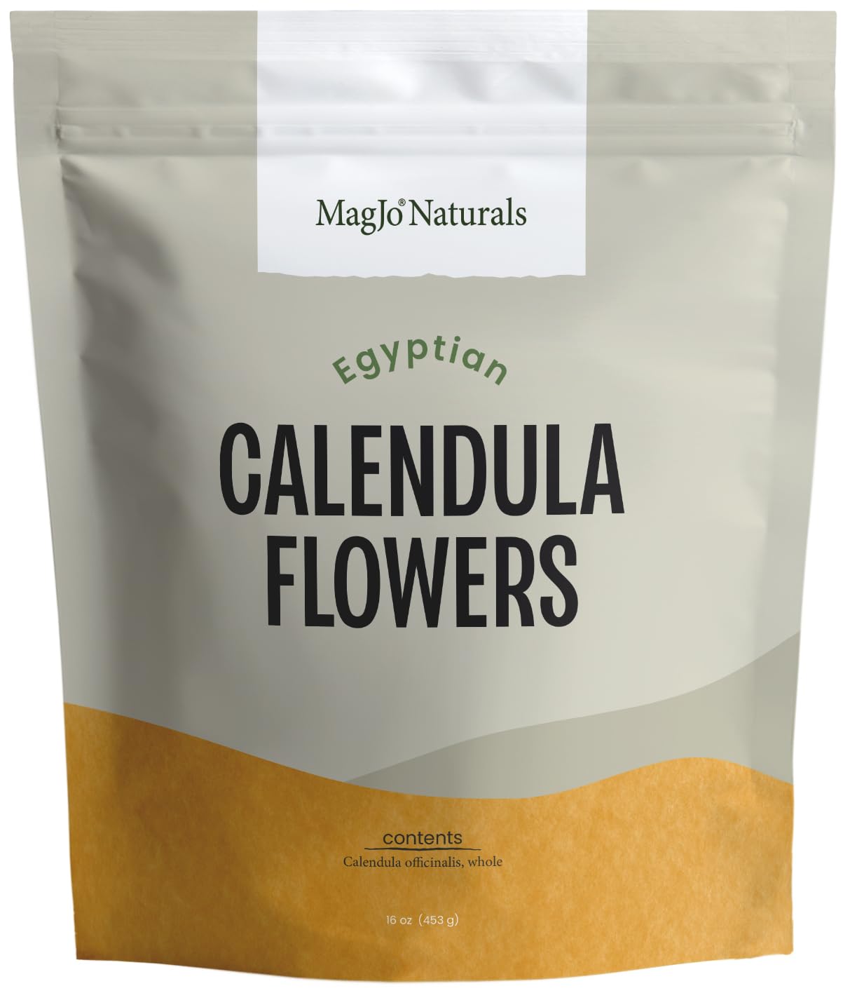 MagJo Naturals Calendula Flower Loose Leaf Tea 1 Pound Bag Orange Marigold Flowers