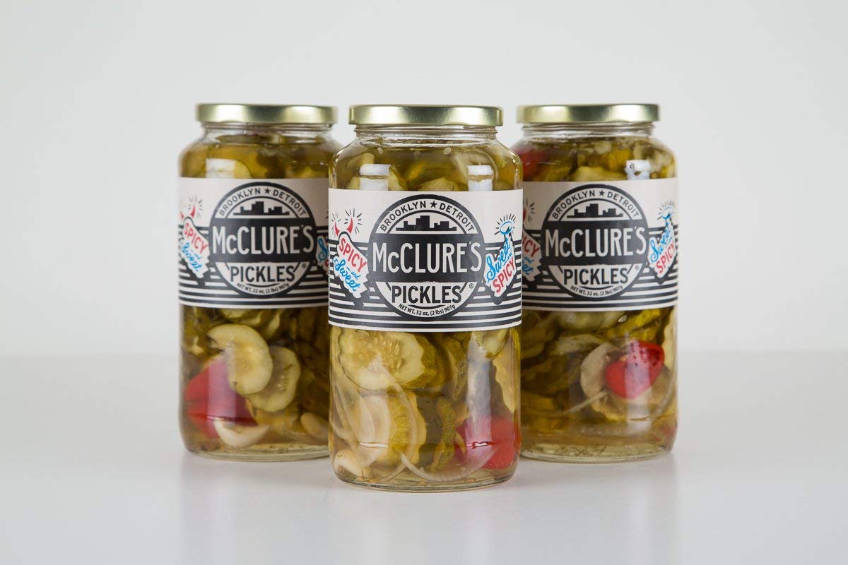 Mcclure'S Pickles Mcclure?S Sweet And Spicy Pickles (Chip Cut) - 32 Oz, Green