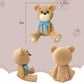 3D Bear Cake Toppers Bear Cake Decorations For Boy Girl Baby Shower Birthday Party Supplies (Bule)