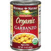 Westbrae Natural Organic Garbanzo Beans, No Salt Added, 15 Oz (Pack of 12)