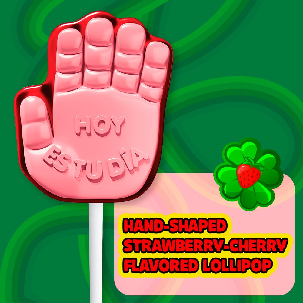 Vero Manita Paletas Strawberry & Cherry Flavored Lollipop (40 Count Bag) - Individually Wrapped Lollipops - Mexican Candy - Pale