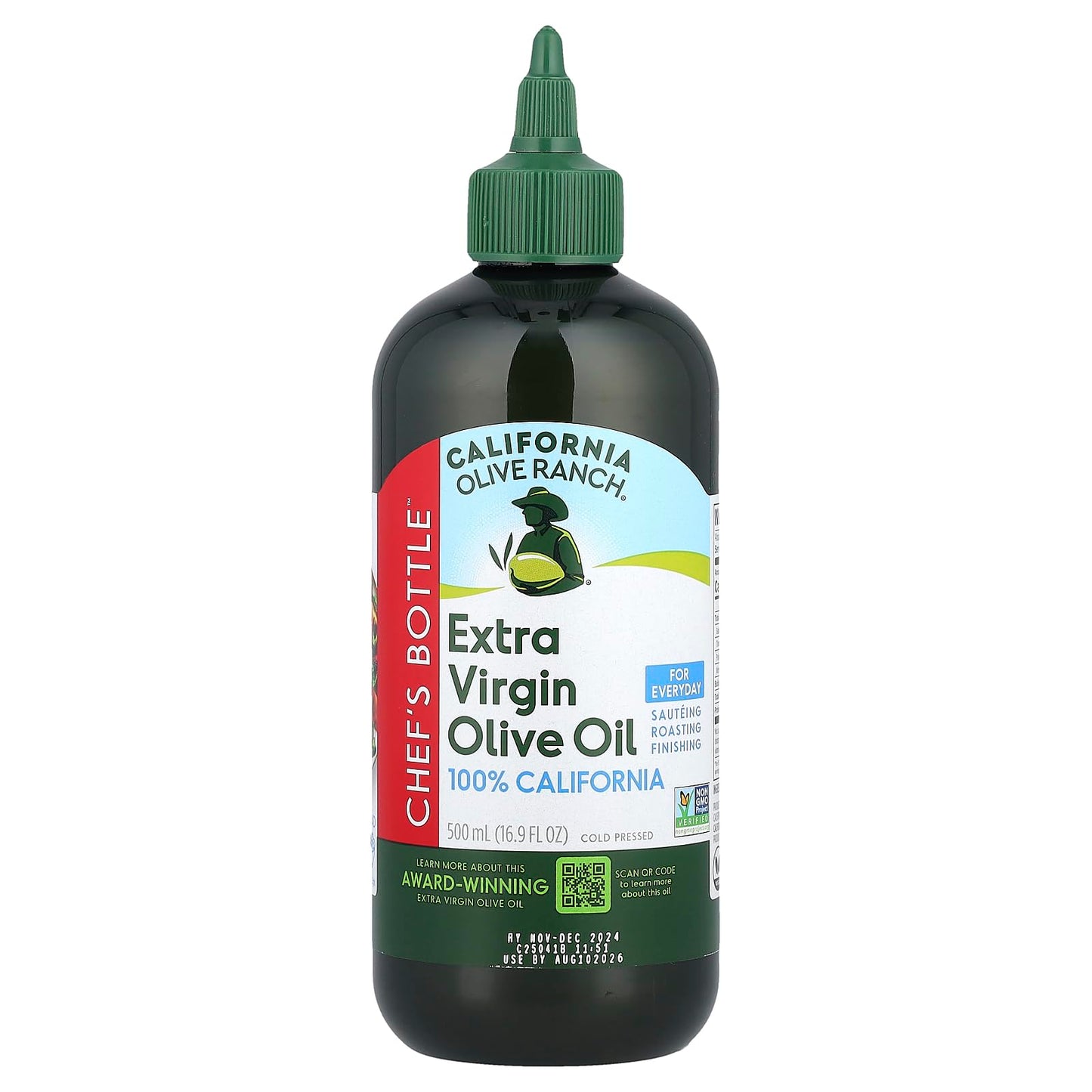 California Olive Ranch California Extra Virgin Olive Oil Chefs Bottle, 16.9 FZ
