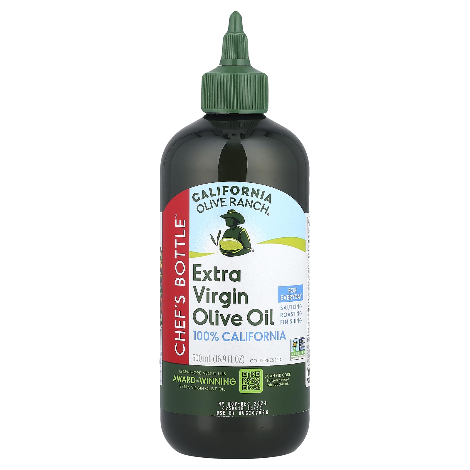 California Olive Ranch California Extra Virgin Olive Oil Chefs Bottle, 16.9 FZ