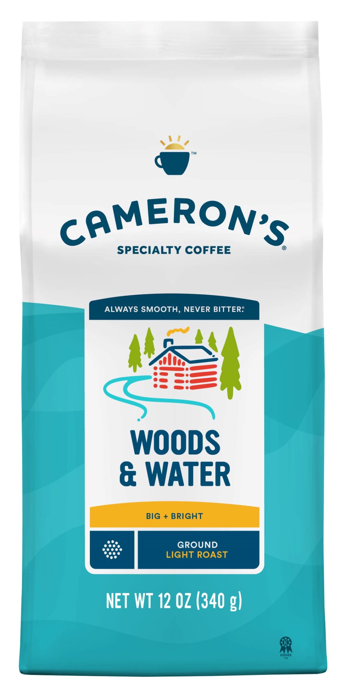 Camerons Coffee Roasted Ground Coffee Bag, Woods & Water, 12 Ounce, Pack Of 6 - New
