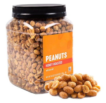 Honey Roasted Nuts With Sea Salt | Resealable Jar - High-Protein Crunchy Sweet & Savory Healthy Snack For Every Occasion | Snack Gift On The Go Treat Office School Party (40 Oz Jar  Honey)Mixed Bulk Nuts