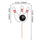 40 Pcs Bowling Cupcake Toppers Double Sided Sports Theme Bowling Cupcake Picks Bowling Birthday Decorations For Bowling Theme Ba