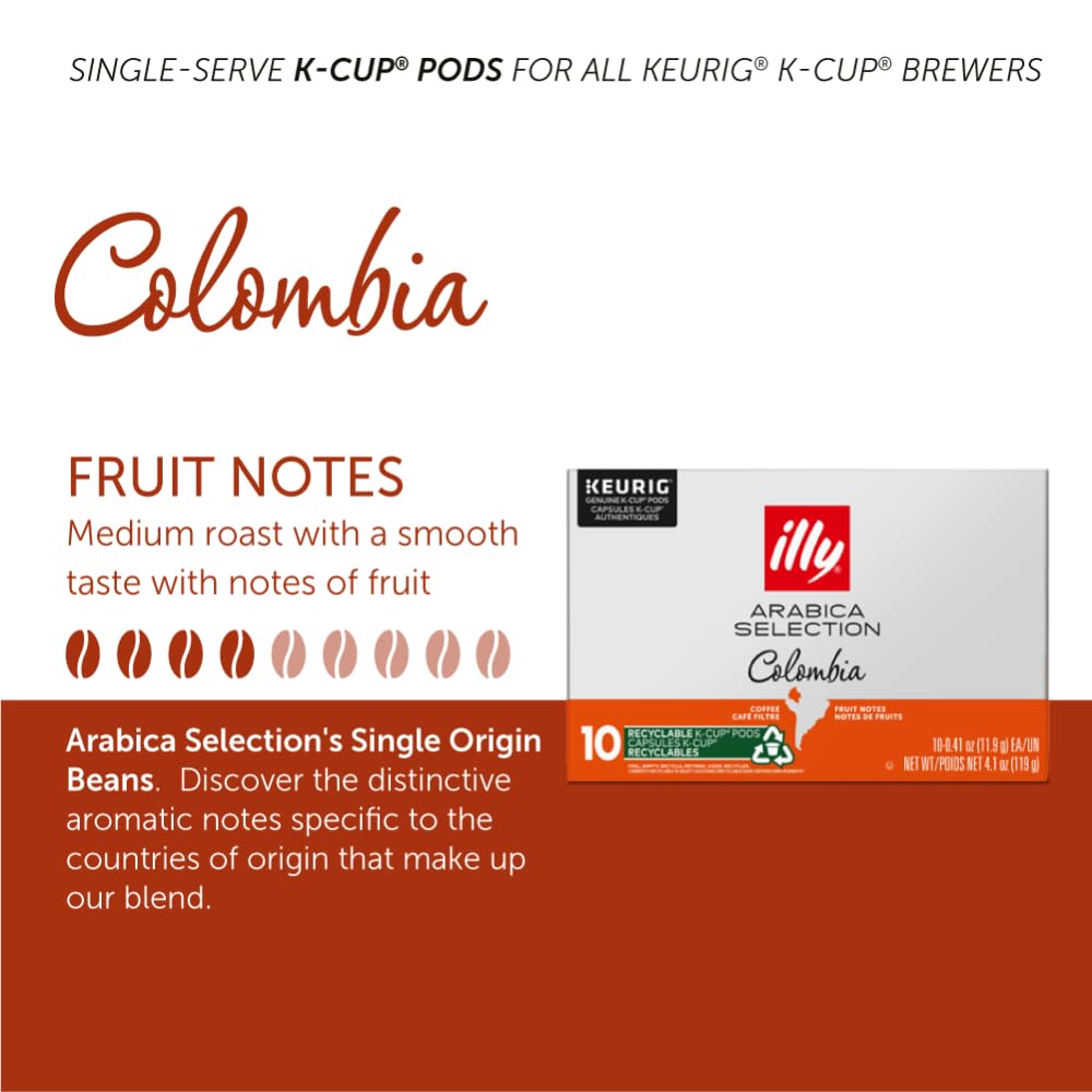 Illy Caffe Coffee - K-cup Colo Arabica Select - Case of 6 - 4.103 OZ (6x10 CT)