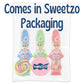 Sweetzo Squeezy Pops Lollipop And Squeeze Gel Candy, Sour Ooze Lickers, Assorted Fruit Flavors, Birthday Party Favors For Boys A