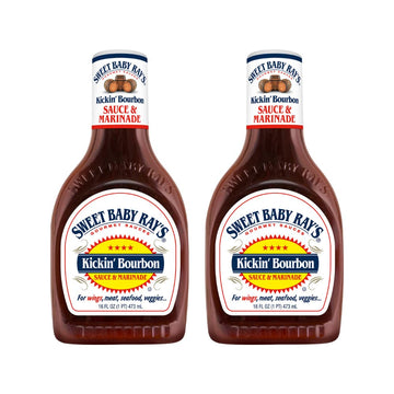 Sweet Baby Rays Kickin Bourbon Sauce and Marinade, 16 Fl Oz (Pack of 2)