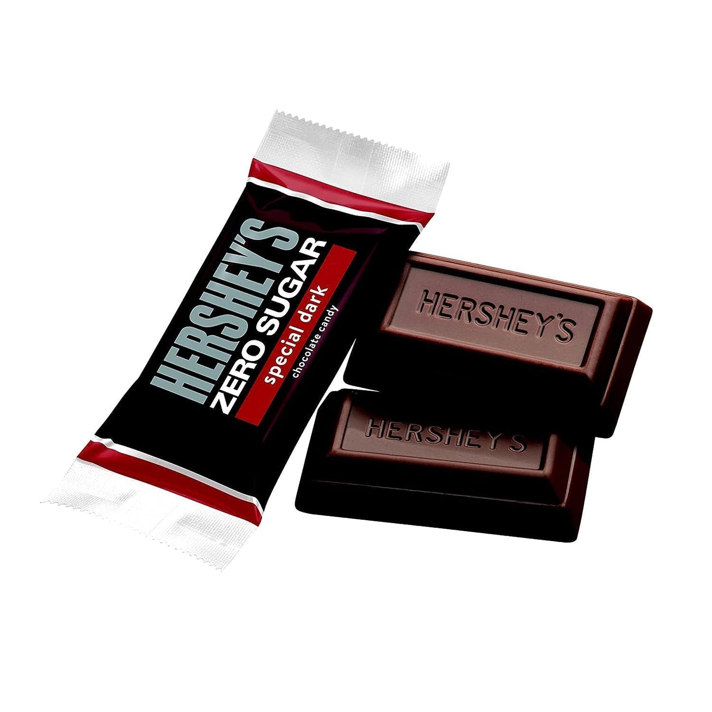 Yummy Chew Hershey Sugar Free Dark Chocolate Miniature Bars - Bulk Pack - 50 Individually Wrapped Pieces - Brown