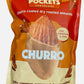 Pockets Chocolates Churro Coated Dry Roasted Almonds, 16 oz, Real Cinnamon, Large Size