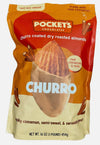 Pockets Chocolates Churro Coated Dry Roasted Almonds, 16 oz, Real Cinnamon, Large Size