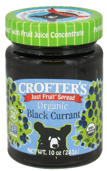 Crofters Organic Black Currant Just Fruit Spread, 10 oz