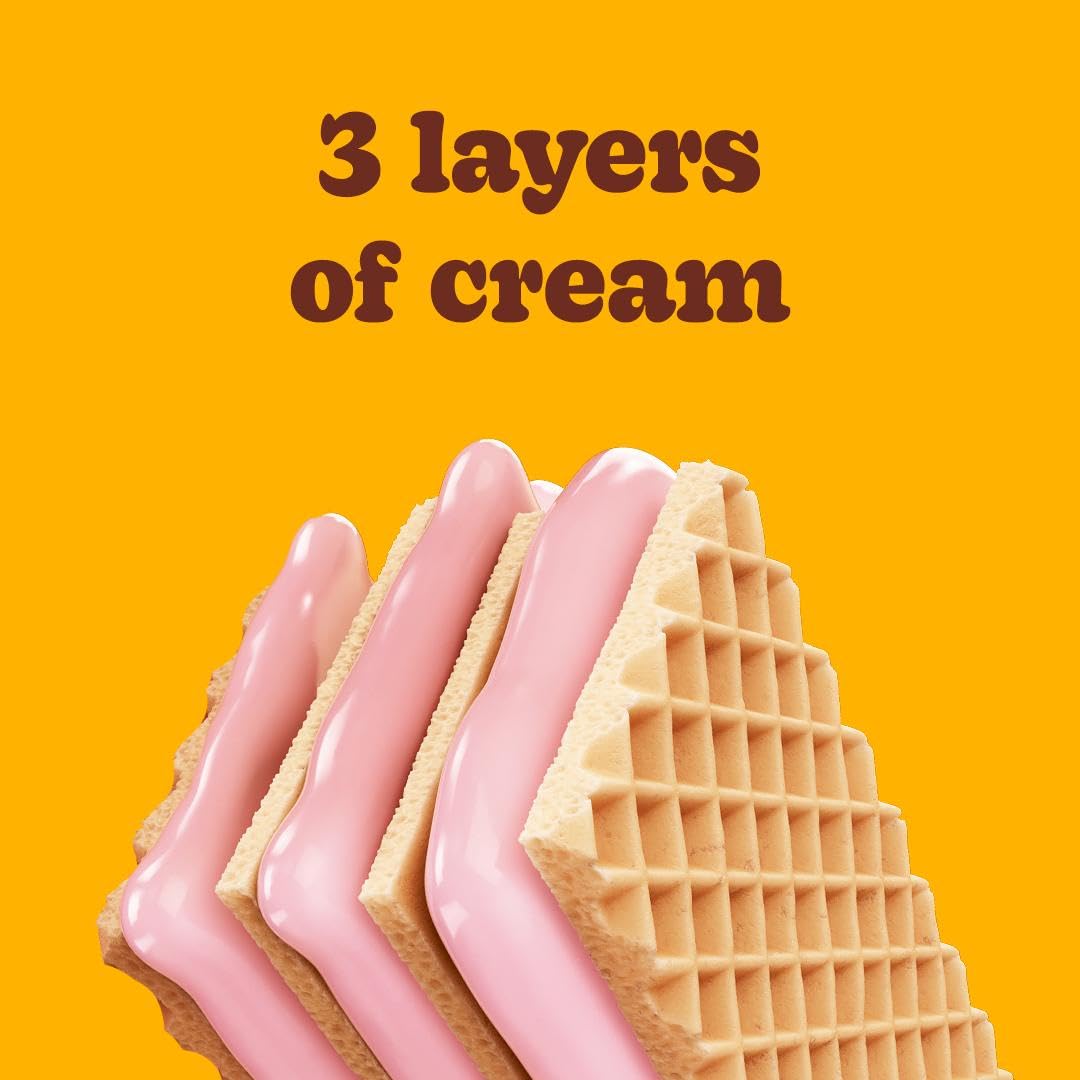 Bauducco Strawberry Wafers - Crispy Wafer Cookies With 3 Delicious, Indulgent, Decadent Layers Of Strawberry Flavored Cream - Delicious Sweet Snack Or Dessert - 9.0 Oz (Pack Of 1)