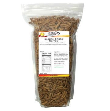 Sesame Sticks Narrow 2.5 Lbs Delicious & Fresh '' Made In The Usa ''
