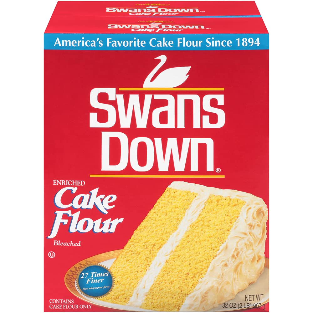 Swans Down Regular Cake Flour, 32oz Box (Pack of 2)