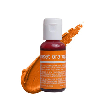 Chefmaster Sunset Orange Liqua-Gel Food Coloring | Vibrant Color | Professional-Grade Dye For Icing  Frosting  Fondant | Baking & Decorating | Fade-Resistant | Easy-To-Use | Made In Usa | 0.70 Oz