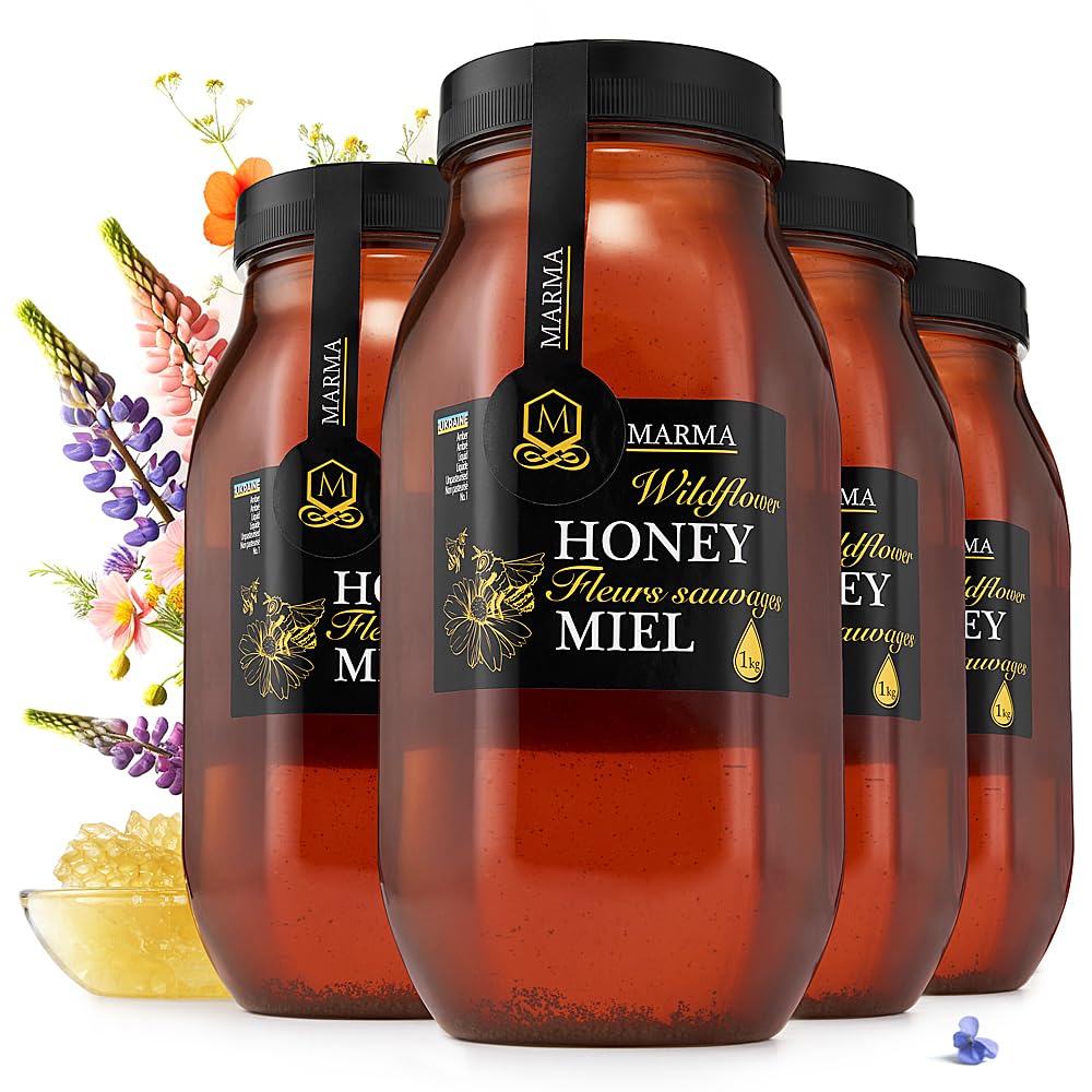 HONIGMA Marma Wildflower Honey | 100% Pure, Unfiltered | 1000g (35.2oz)