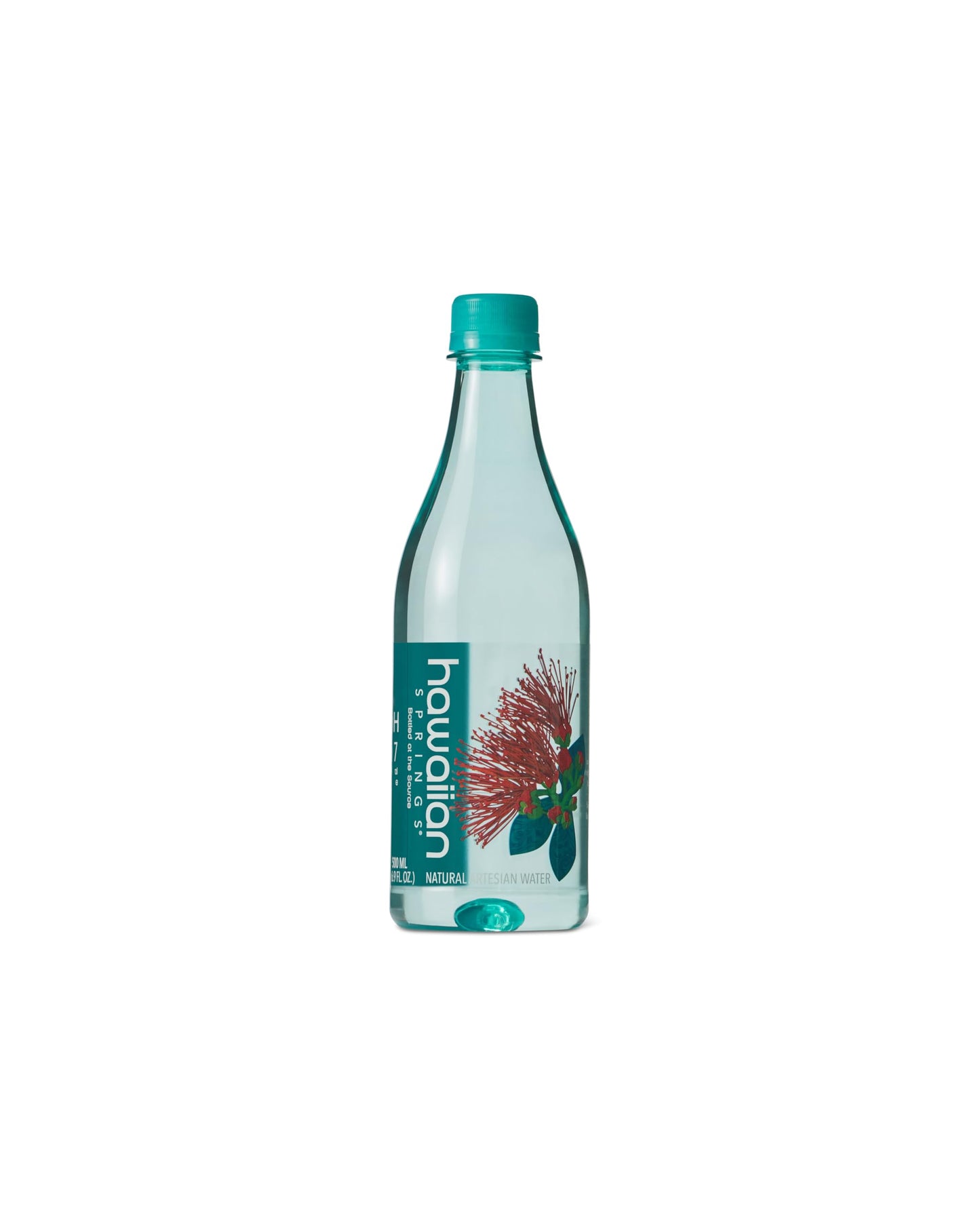 Hawaiian Springs Natural Artesian Bottled Water, 16.9 Fl Oz, Pack of 24, Volcanic Enhanced Alkaline Electrolytes, Big Island, Hawaii