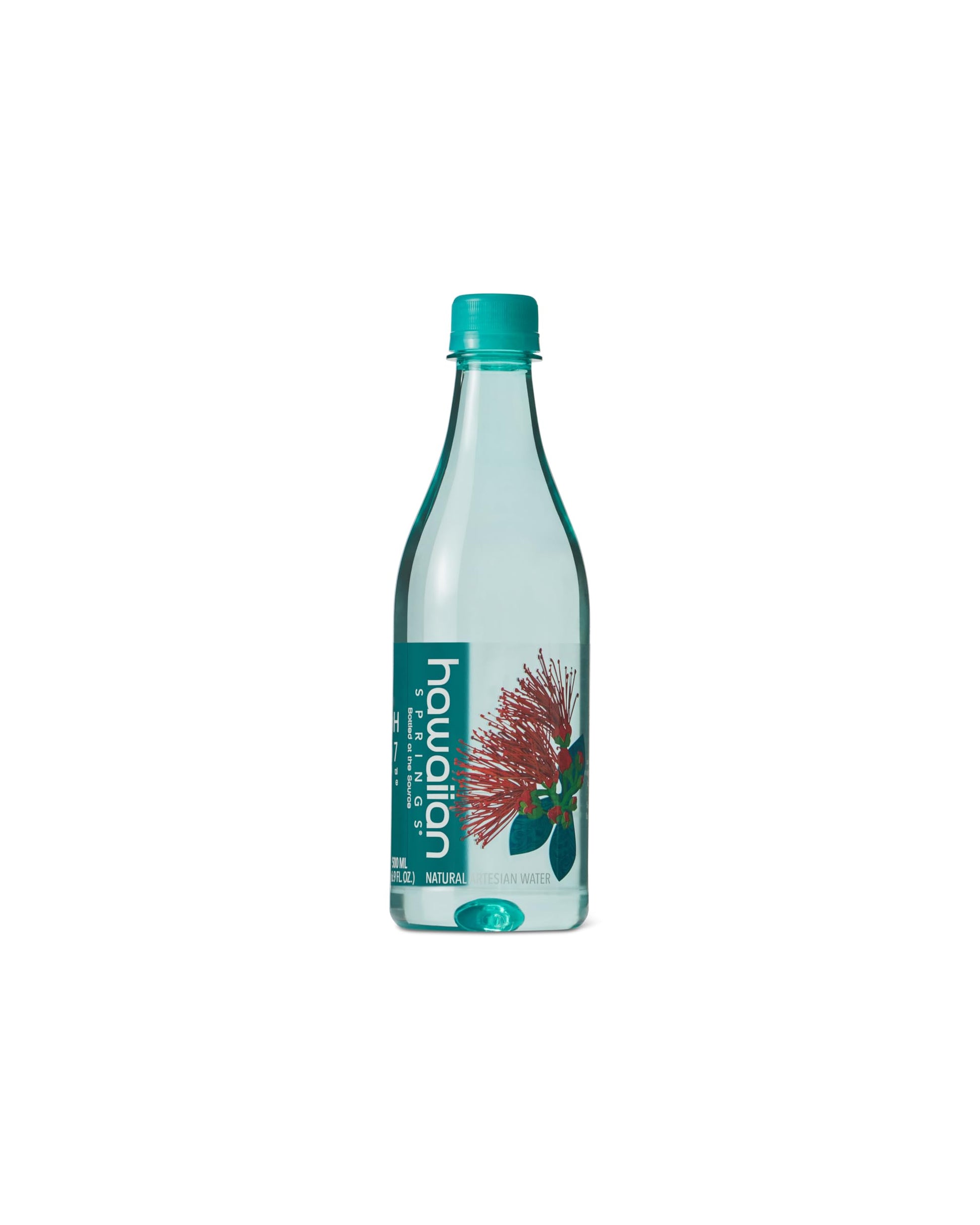 Hawaiian Springs Natural Artesian Bottled Water, 16.9 Fl Oz, Pack of 24, Volcanic Enhanced Alkaline Electrolytes, Big Island, Hawaii