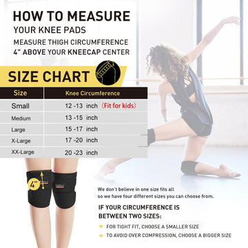 Hueglo Protective Knee Pads For Dancers,Volleyball Knee Pad For Girls,Soft Sponge Knee Pads For Avoid Floor Burns & Bruising,1Pa