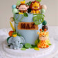 Jevenis Jungle Animals Cake Decoration Wild One Cake Decoration Safari Cake Decoration Giraffe Elephant Lion Tiger Cake Jungle A