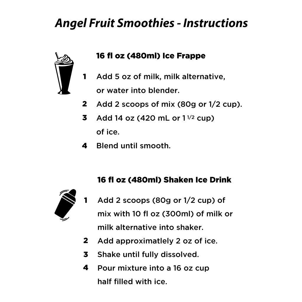 Angel Specialty Products, Blended Smoothie, 3-Pound Bag Instant Frappe Powder Mix, Strawberry Banana [3 Lb] [34 Servings]