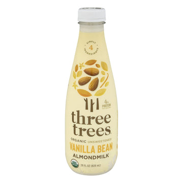 Three Trees Organic Unsweetened Vanilla Almondmilk, 28 Fz
