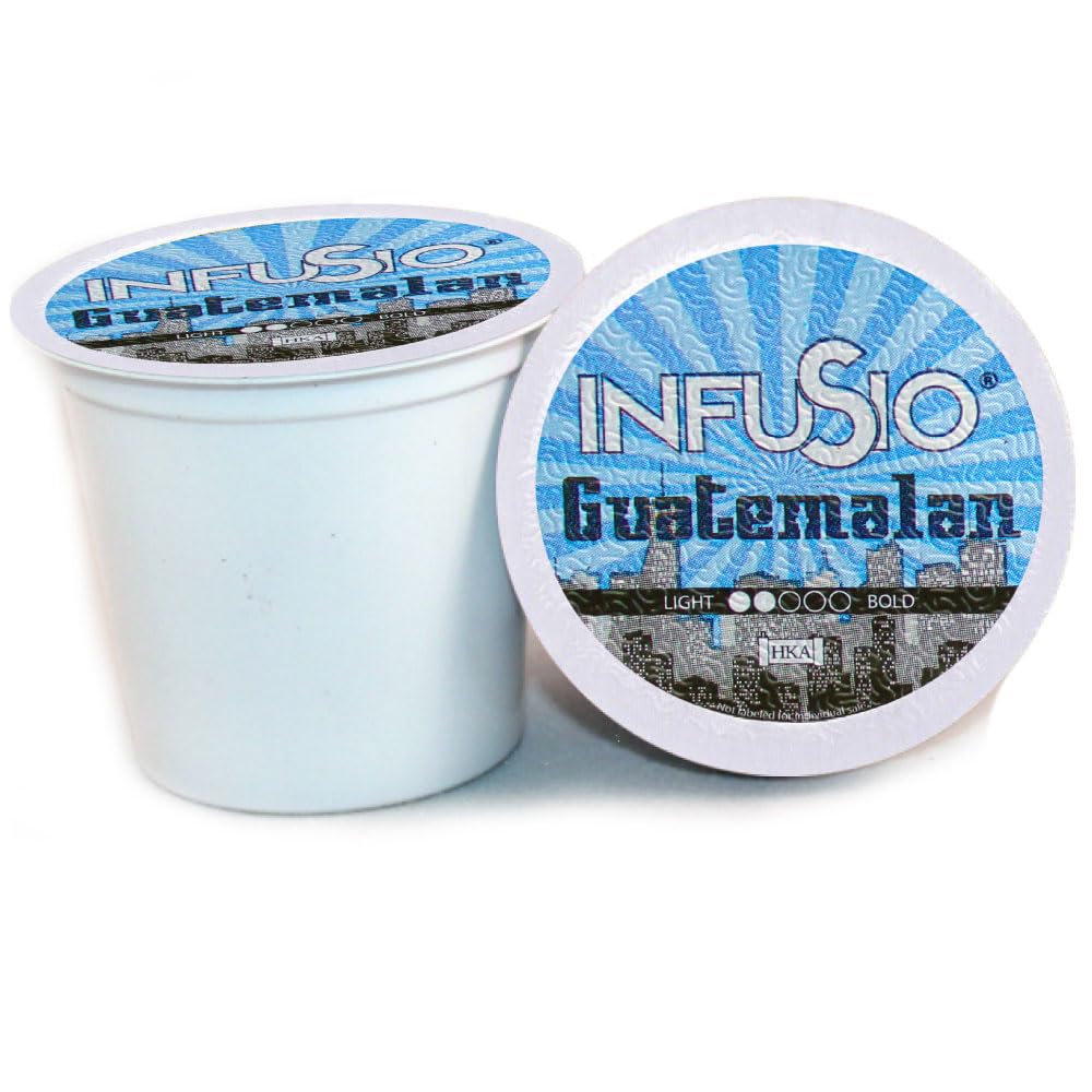 InfuSio Coffee Pods - 96 Count Guatemalan Medium Light Roast - Compatible with Keurig K Cup® Brewers