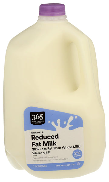 365 Everyday Value, Reduced Fat Milk (2%), Gallon, 128 oz