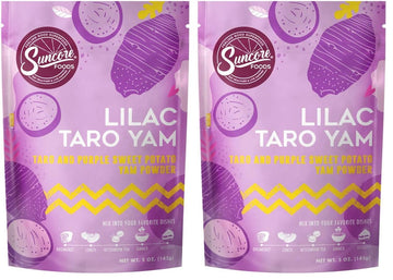 Suncore Foods Lilac Taro Yam Powder, Light Purple Food Coloring Powder, Gluten-Free, Non-GMO, 5oz (2 Pack)