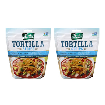 Fresh Gourmet Tortilla Strips, Lightly Salted 3.5 Ounce (Pack of 2)