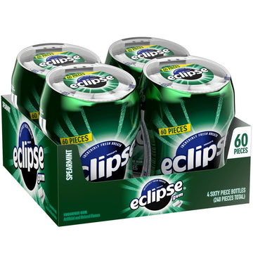 Eclipse Spearmint Sugarfree Gum, 60 Count (Pack Of 4)
