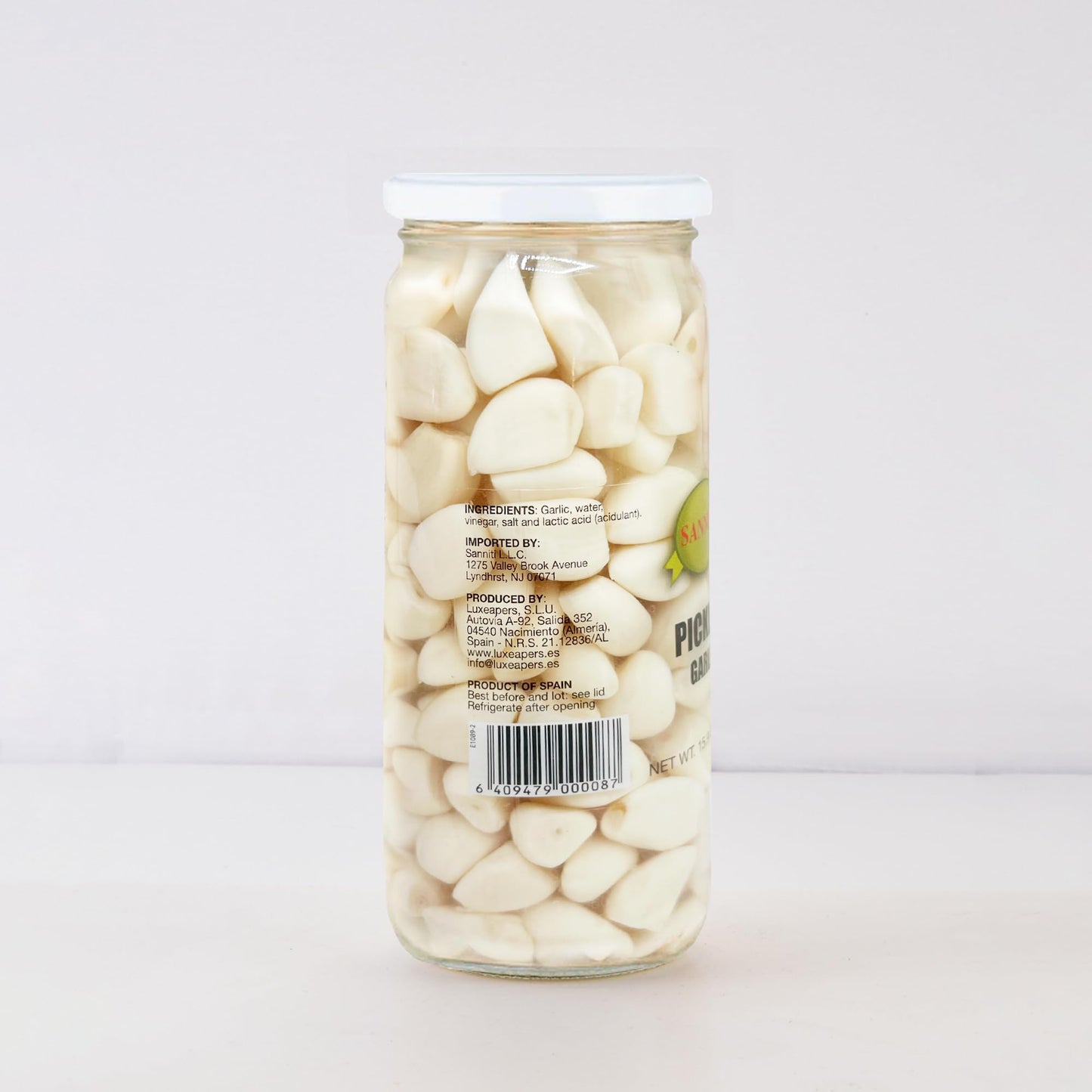 Sanniti Spanish Pickled Garlic - 15.9 Ounces, Pack of 1