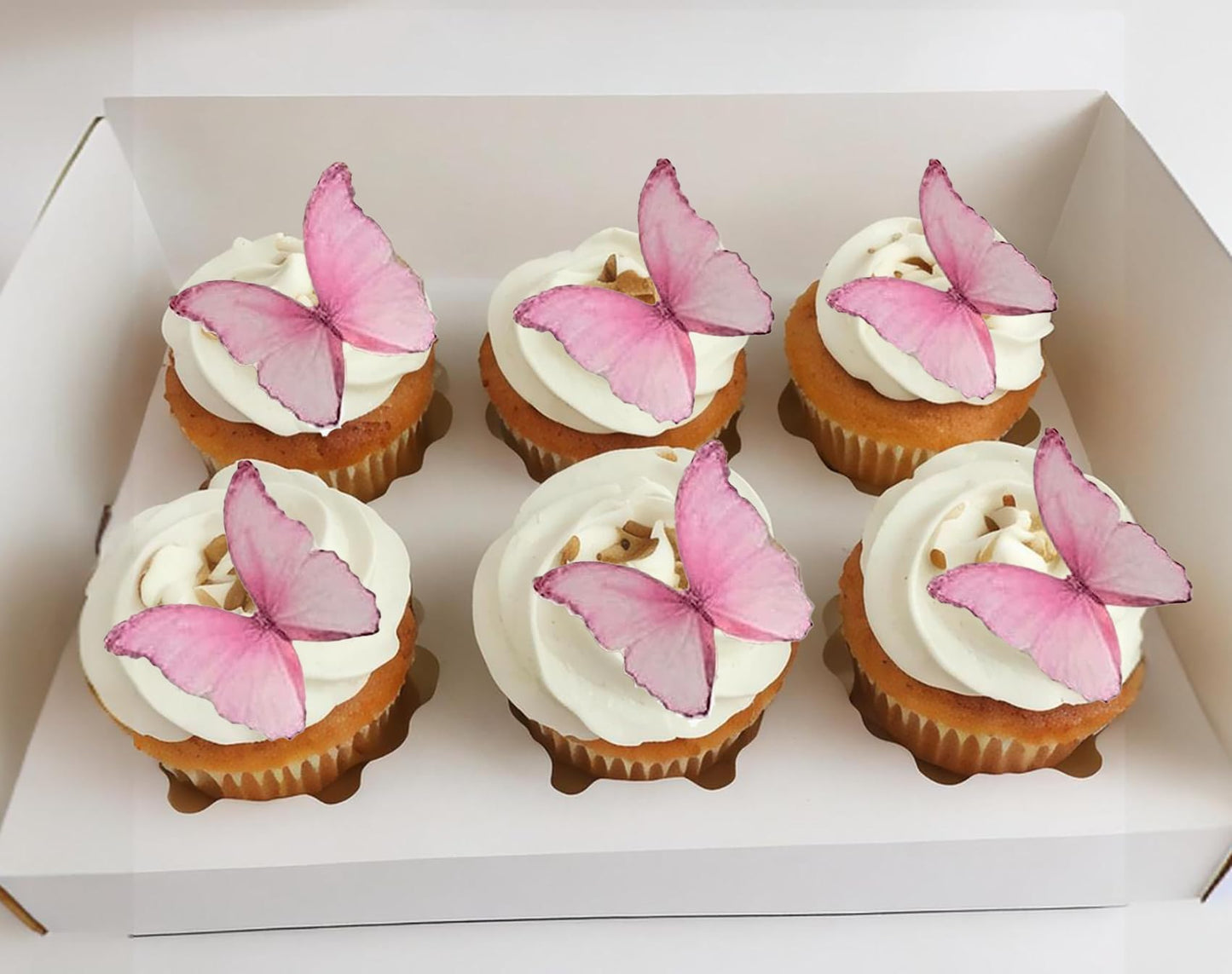 SS Cohen Edible Wafer Paper Butterflies Cake Decorations, 48 Pcs, Pink, Model SS029