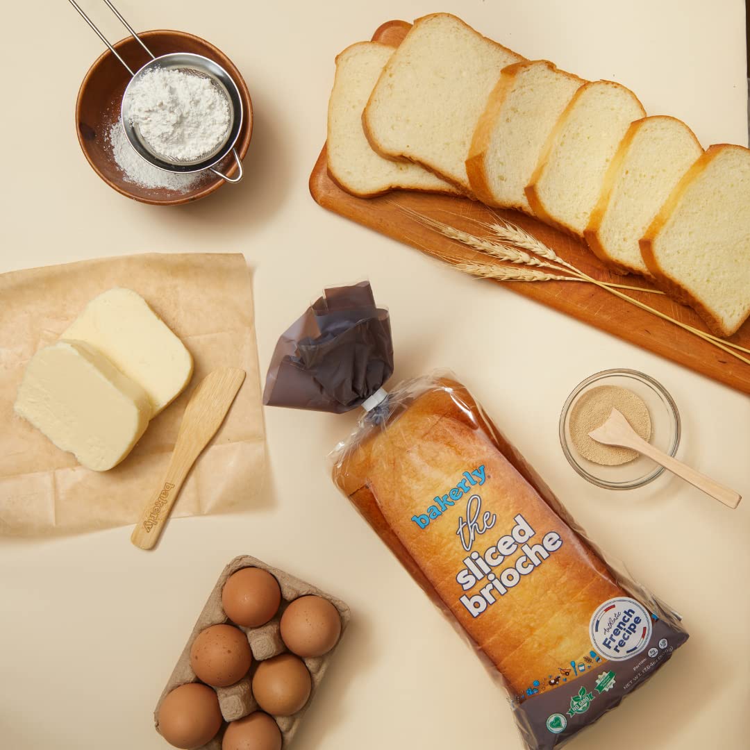 Bakerly Sliced Brioche Pack Of 4, 1-Count (4 Total Sliced Brioche Loaves)