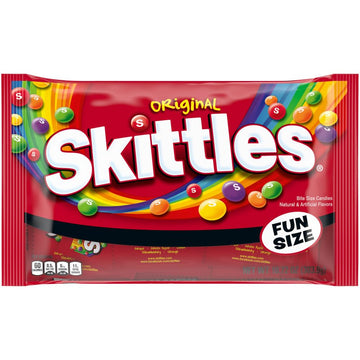Skittles Original Chewy Candy Fun Size Halloween Candy, 10.72 Oz